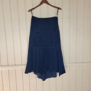 cabi  100% leather suede grunge black mermaid skirt size 0   Color:  black